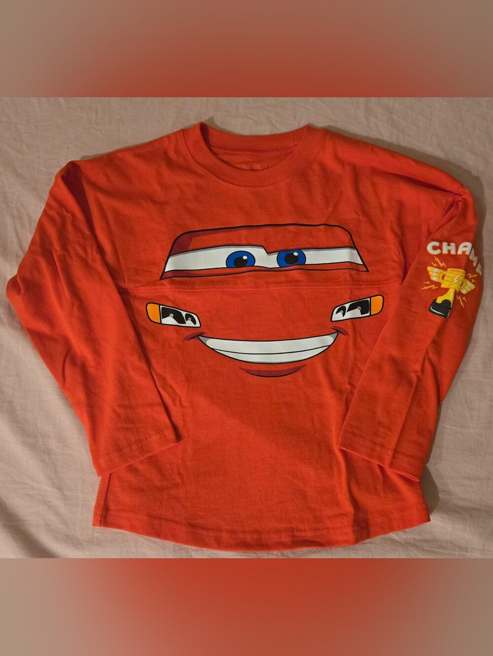 Disney Parks Cars Lightning McQueen Kids Red Spirit Jersey